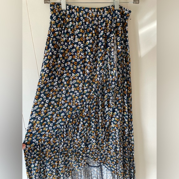 Blue Rain Dresses & Skirts - Blue Rain Floral Maxi Skirt in Navy and Yellow
